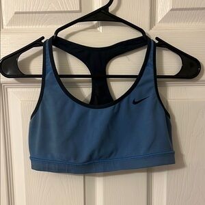 Nike Blue Racerback Sports Bra Moisture-Wicking